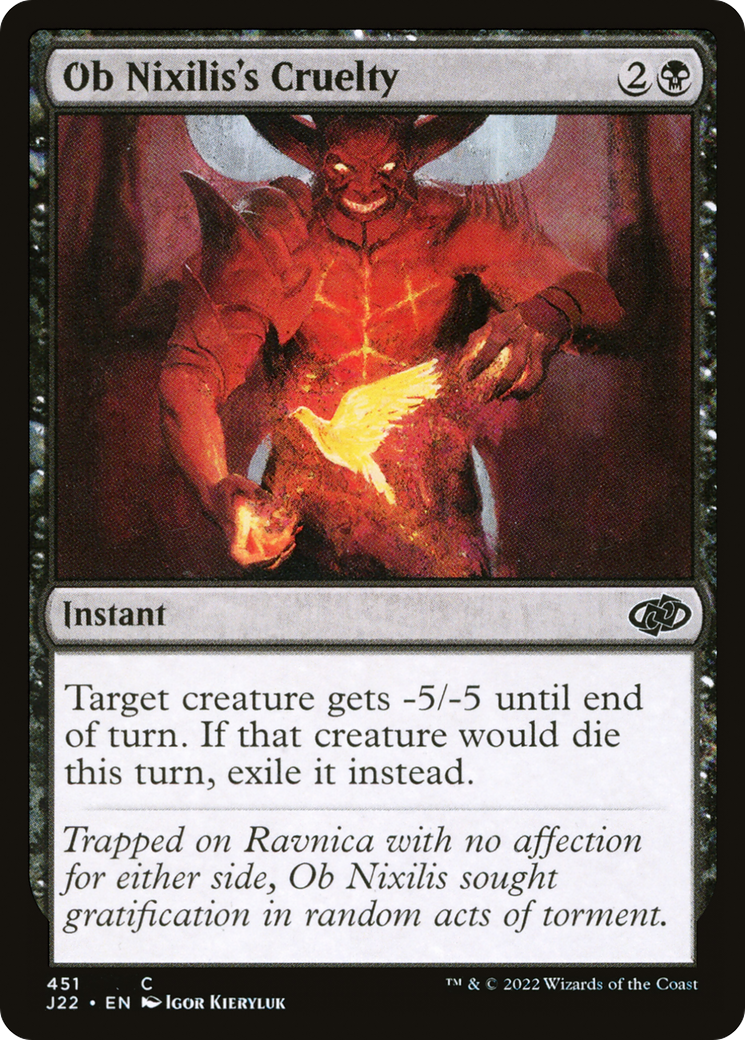 Image of Ob Nixilis's Cruelty (J22-451) - Jumpstart 2022