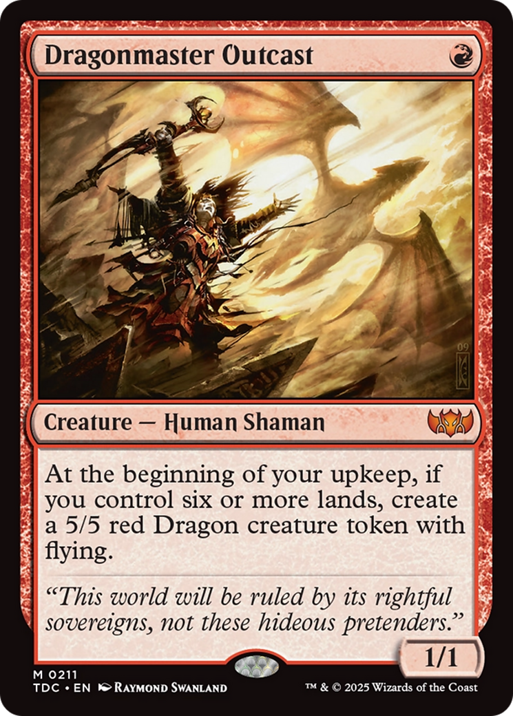 Image of Dragonmaster Outcast (TDC-211) - Commander: Tarkir: Dragonstorm