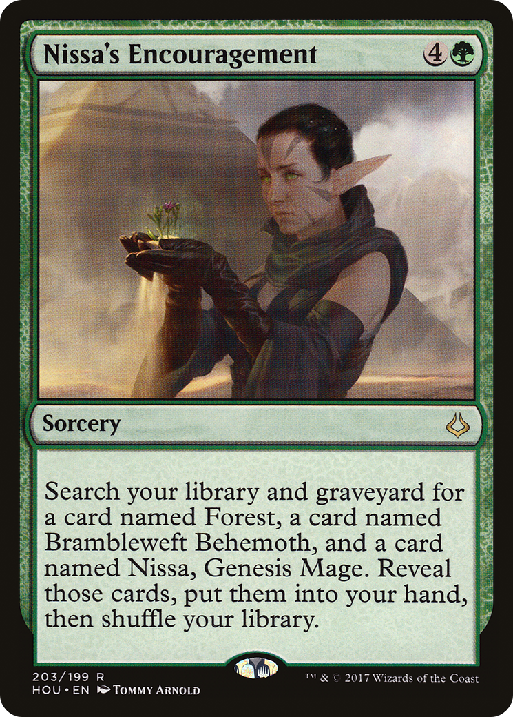 Image of Nissa's Encouragement (HOU-203) - Hour of Devastation
