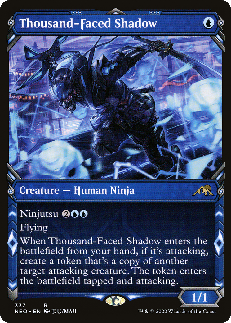 Image of Thousand-Faced Shadow (Showcase) (NEO-337) - Kamigawa: Neon Dynasty: (Showcase) Foil
