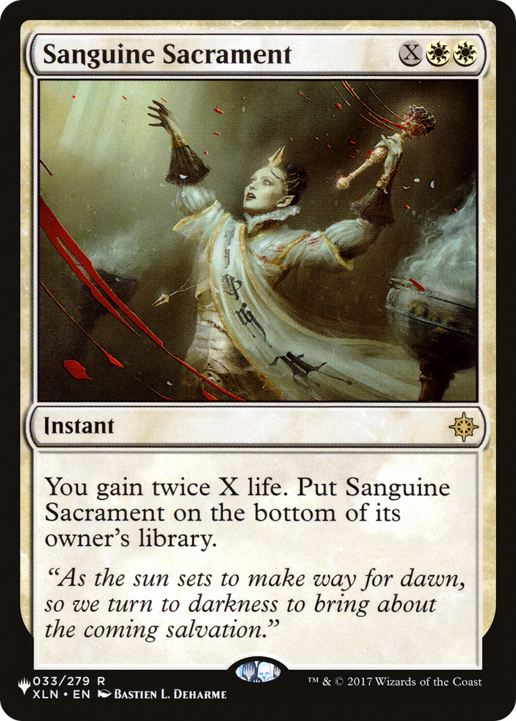 Image of Sanguine Sacrament (LIST-XLN-33) - The List