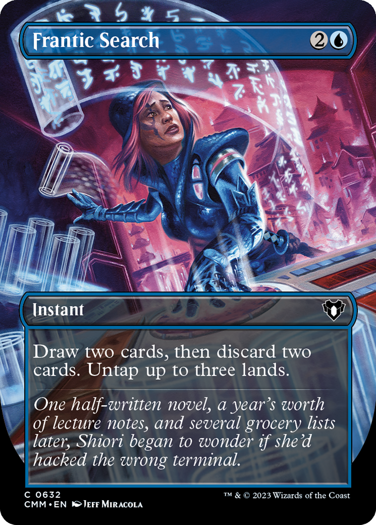 Image of Frantic Search (Borderless) (CMM-632) - Commander Masters (Borderless)
