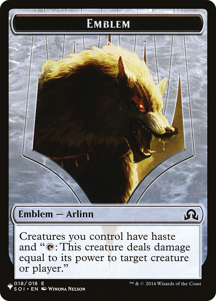 Image of Arlinn, Embraced by the Moon Emblem (PLST-TSOI-18) - The List