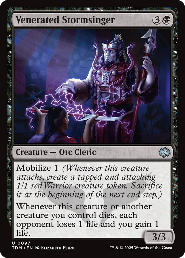Image of Venerated Stormsinger (TDM-097) - Tarkir: Dragonstorm Foil