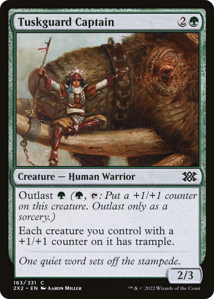 Image of Tuskguard Captain (2X2-163) - Double Masters 2022 Foil