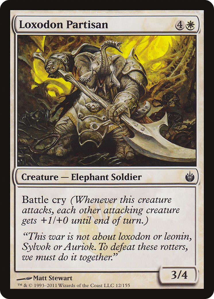 Image of Loxodon Partisan (MBS-012) - Mirrodin Besieged