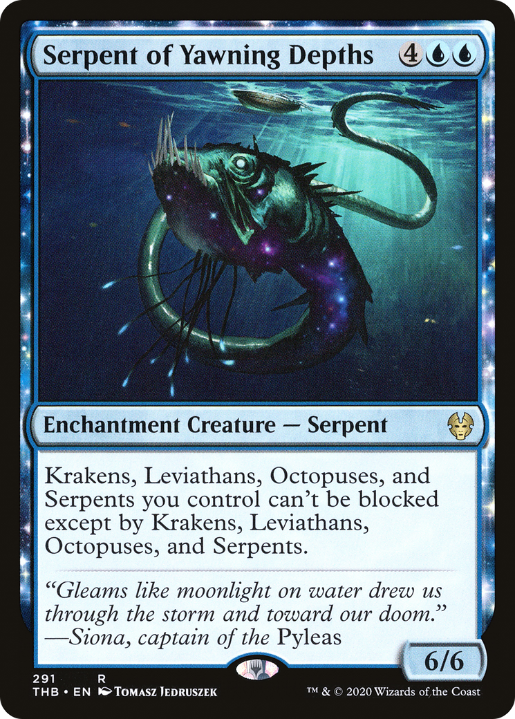 Image of Serpent of Yawning Depths (THB-291) - Theros Beyond Death: (enchantment)