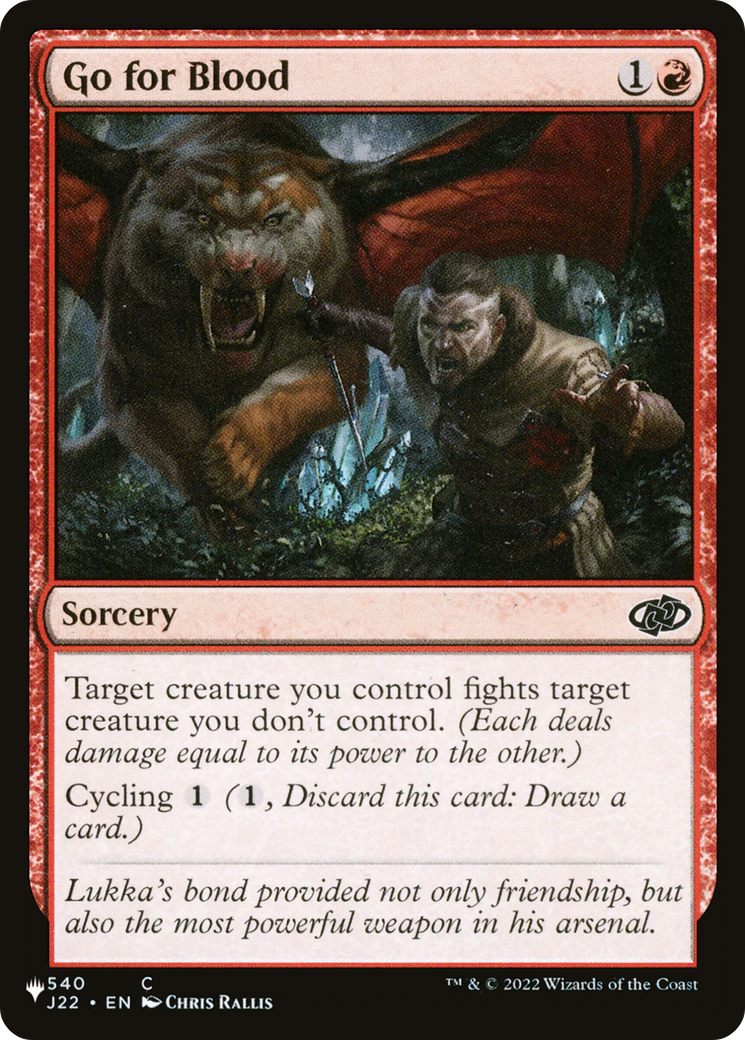Image of Go for Blood (LIST-J22-540) - The List