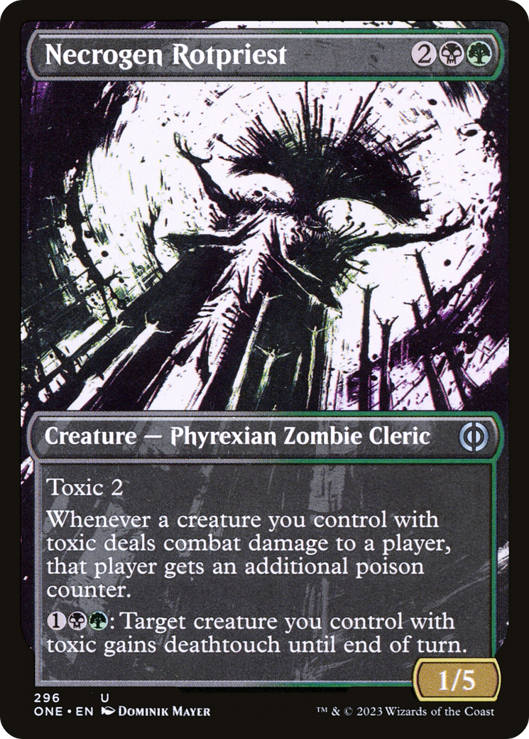 Image of Necrogen Rotpriest (Showcase) (ONE-296) - Phyrexia: All Will Be One: (Showcase)