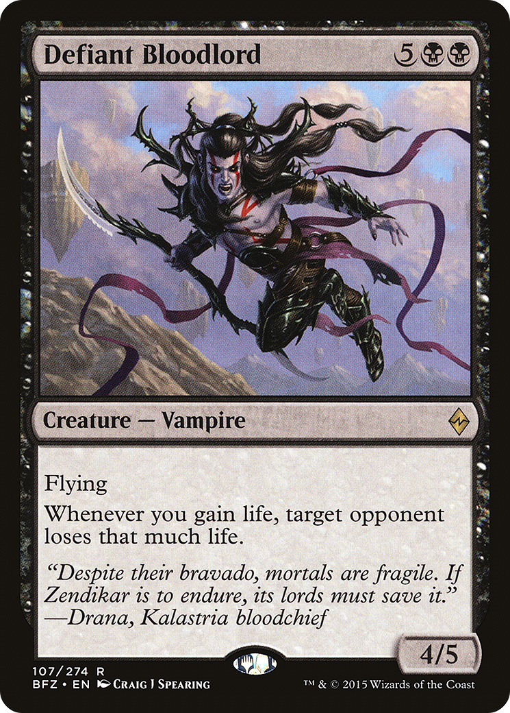 Image of Defiant Bloodlord (BFZ-107) - Battle for Zendikar
