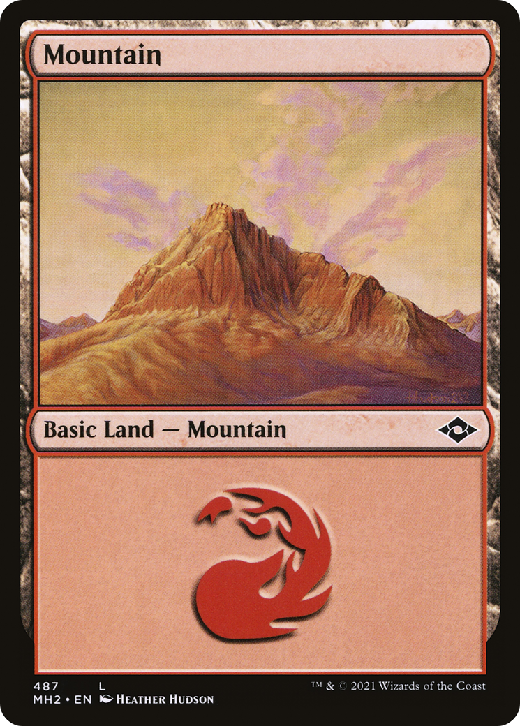 Image of Mountain (487) (MH2-487) - Modern Horizons 2 Etched Foil