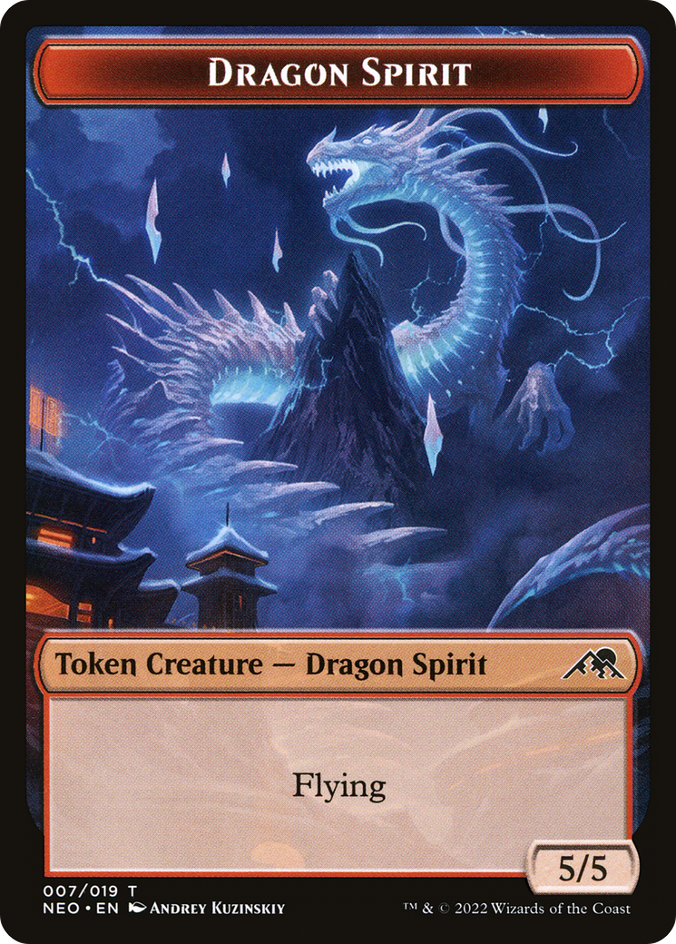 Image of Dragon Spirit Token (NEO-007) - Kamigawa: Neon Dynasty Tokens