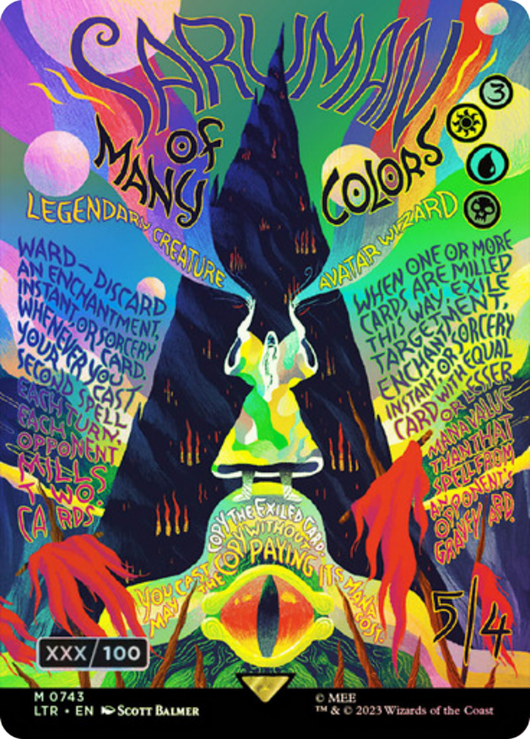 Image of Saruman of Many Colors (Borderless Poster) (Serial Numbered) (LTR-743) - The Lord of the Rings: Tales of Middle-earth (Borderless) Foil