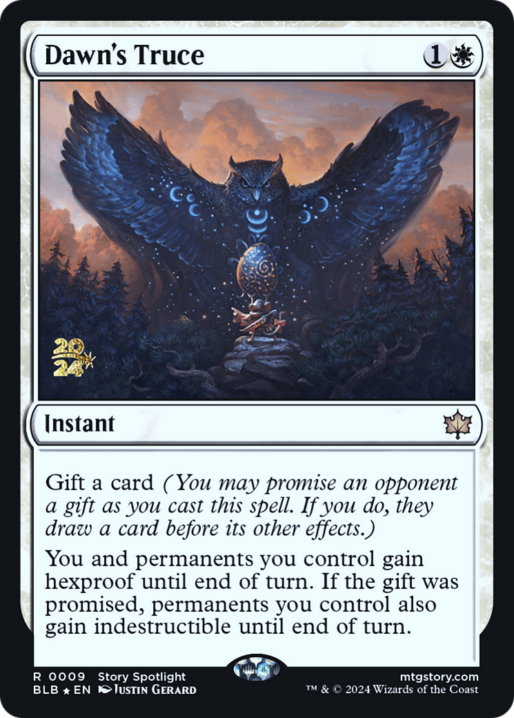 Image of Dawn's Truce (PRE-009) - Bloomburrow Promos Foil
