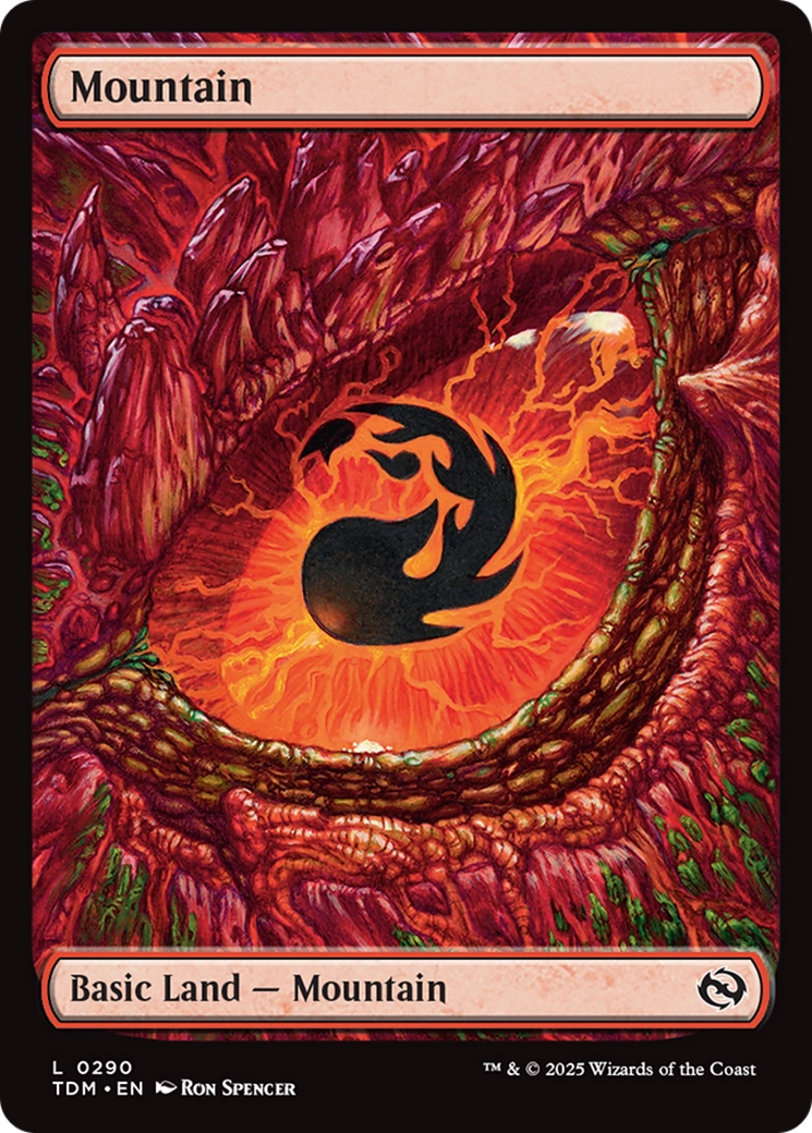 Image of Mountain (0290) (TDM-290) - Tarkir: Dragonstorm Foil