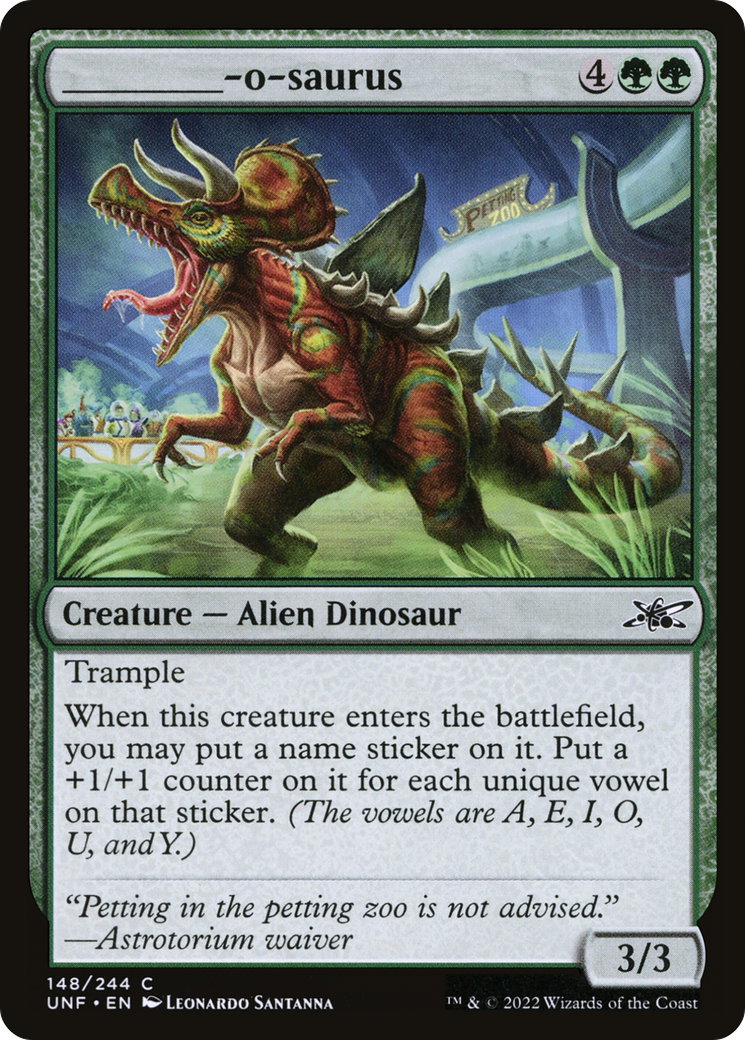 Image of _______-o-saurus (UNF-148) - Unfinity Foil