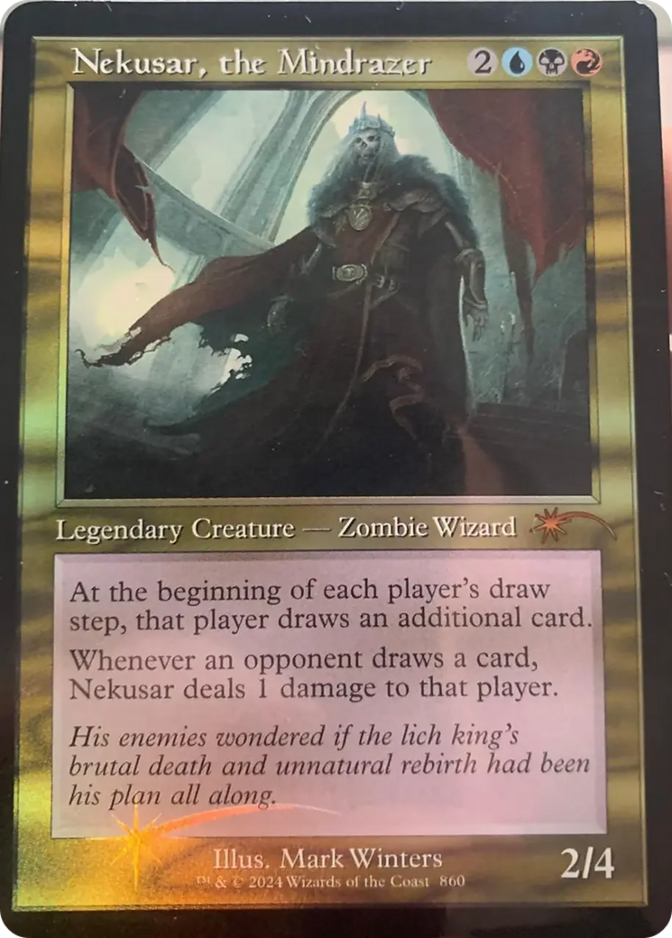 Image of Nekusar, the Mindrazer (Retro Frame) (SLD-860) - Secret Lair Drop Foil