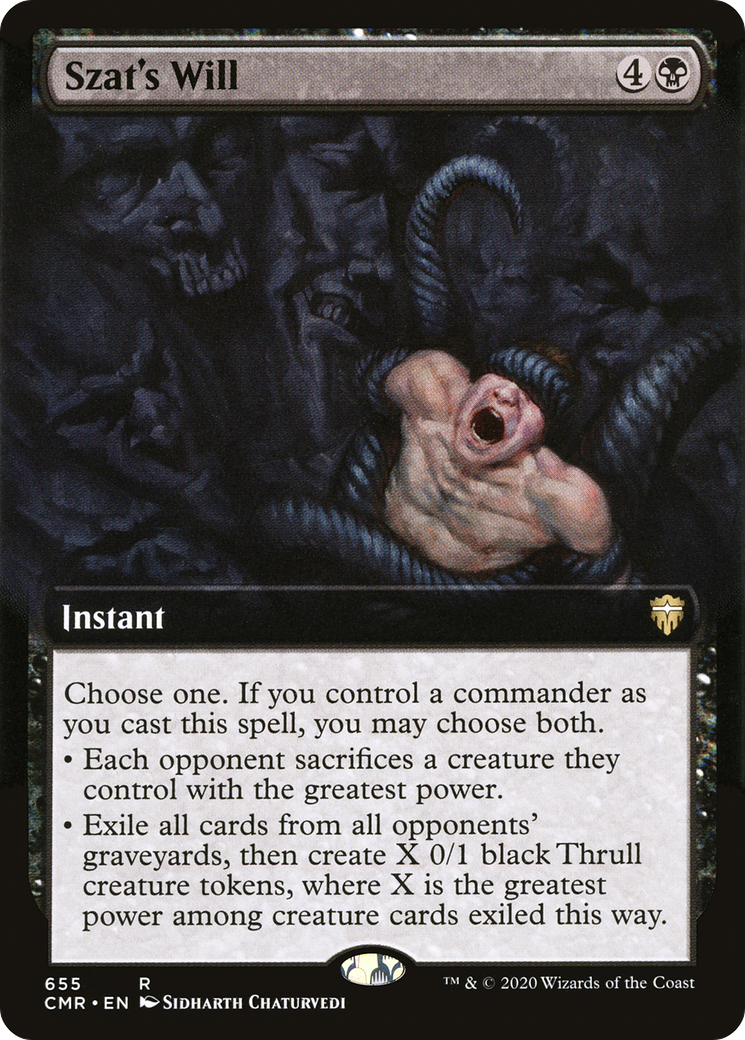 Image of Szat's Will (Extended Art) (CMR-655) - Commander Legends: (Extended Art) Foil