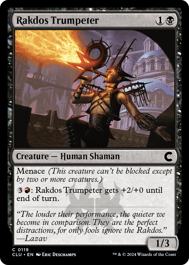 Image of Rakdos Trumpeter (CLU-119) - Ravnica: Clue Edition