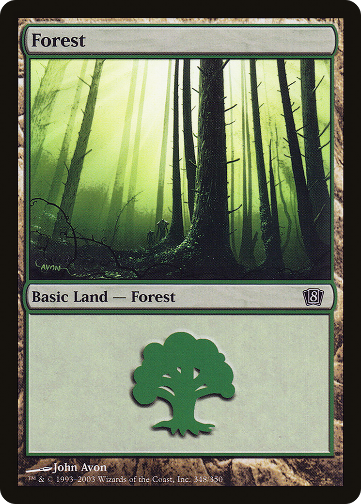 Image of Forest (348) (8ED-348) - 8th Edition Foil