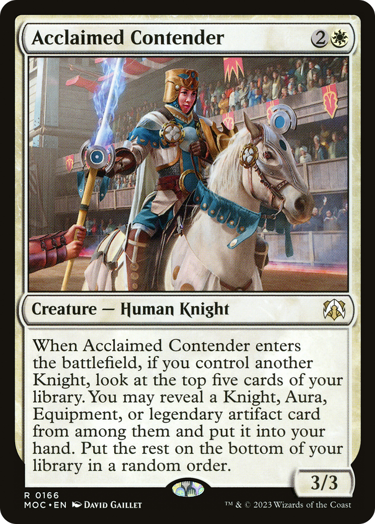Image of Acclaimed Contender (MOC-166) - March of the Machine Commander