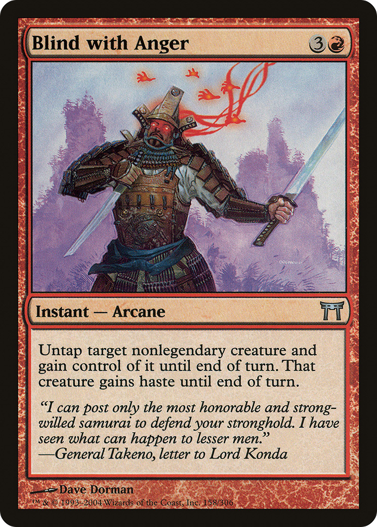 Image of Blind with Anger (CHK-158) - Champions of Kamigawa Foil