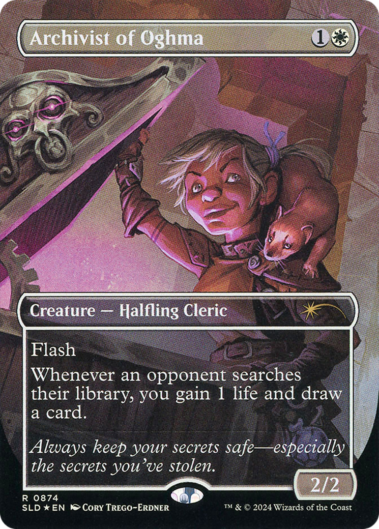 Image of Archivist of Oghma (SLD-874) - Secret Lair Drop (Borderless) Foil