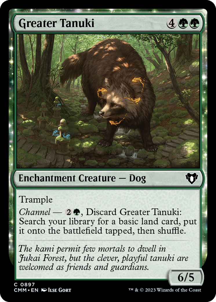 Image of Greater Tanuki (CMM-897) - Commander Masters: (enchantment)