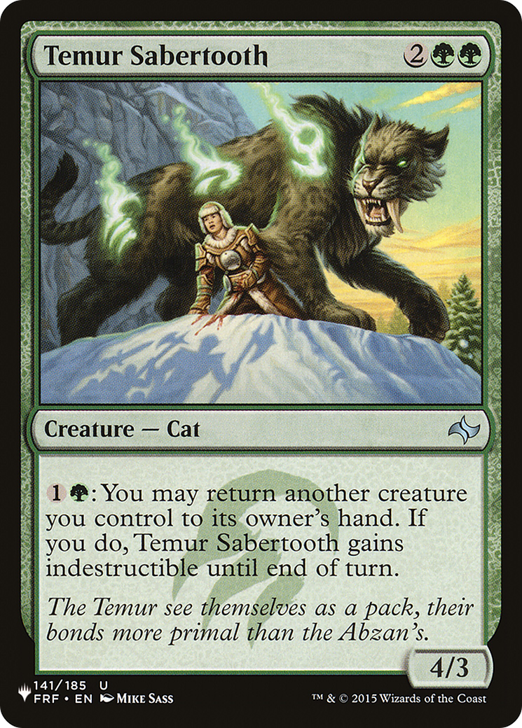 Image of Temur Sabertooth (LIST-FRF-141) - The List