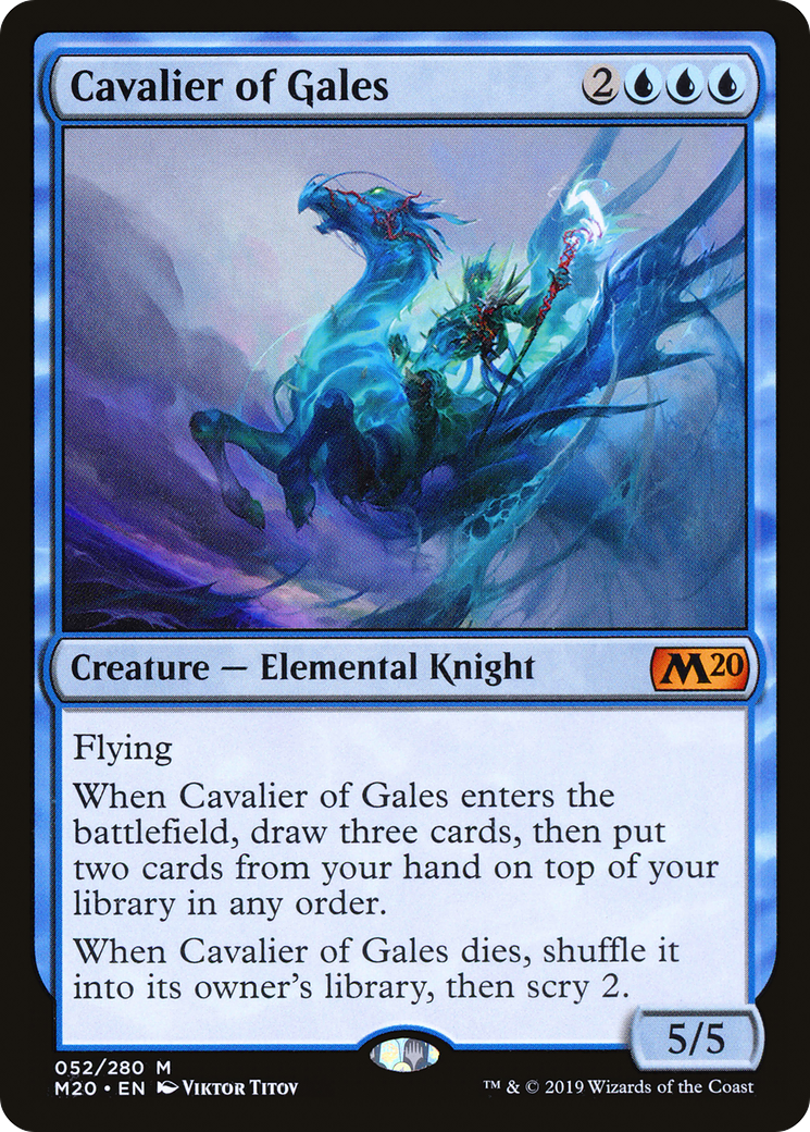 Image of Cavalier of Gales (M20-052) - Core Set 2020 Foil