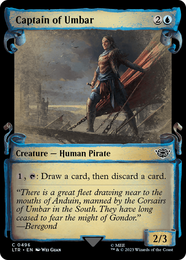 Image of Captain of Umbar (Showcase Scrolls) (LTR-496) - The Lord of the Rings: Tales of Middle-earth: (Showcase) Foil