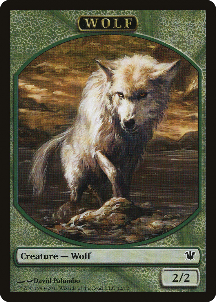 Image of Wolf Token (12) (ISD-012) - Innistrad Tokens