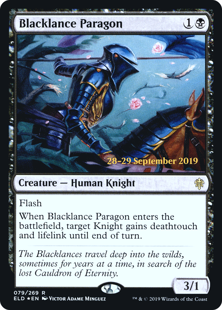 Image of Blacklance Paragon (PRE-79S) - Throne of Eldraine Promos Foil