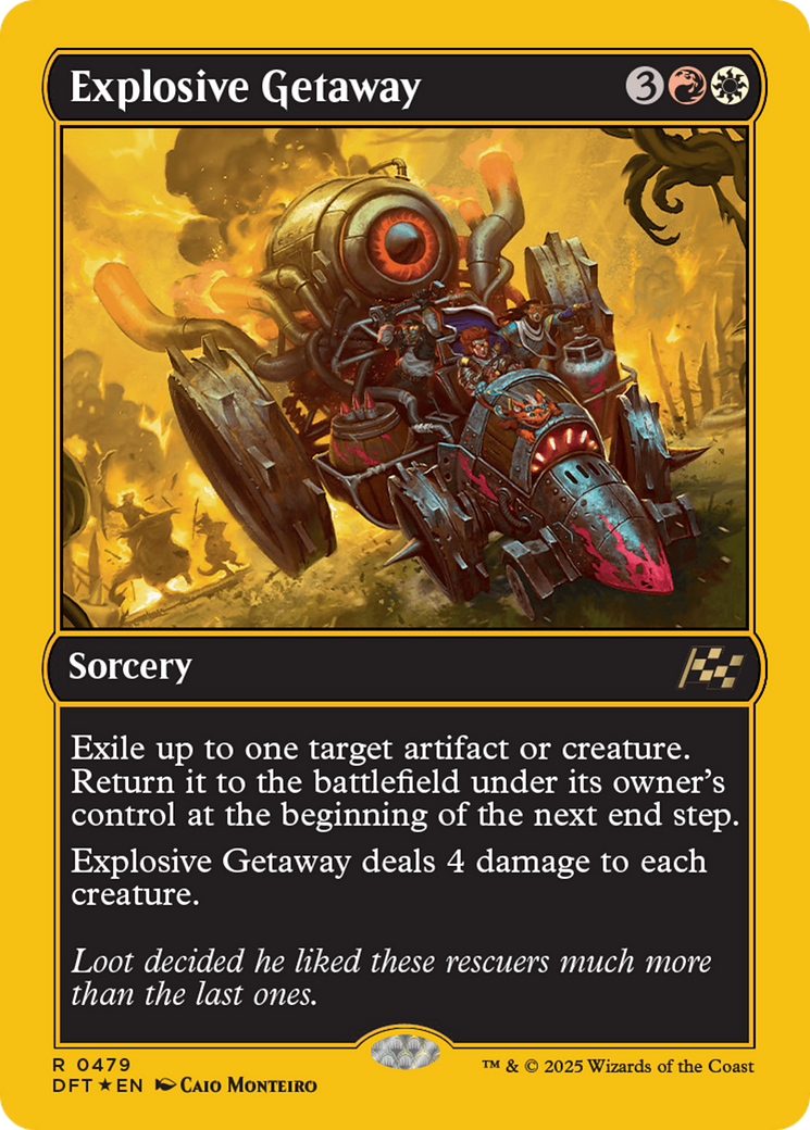 Image of Explosive Getaway (First-Place Foil) (DFT-479) - Aetherdrift Foil