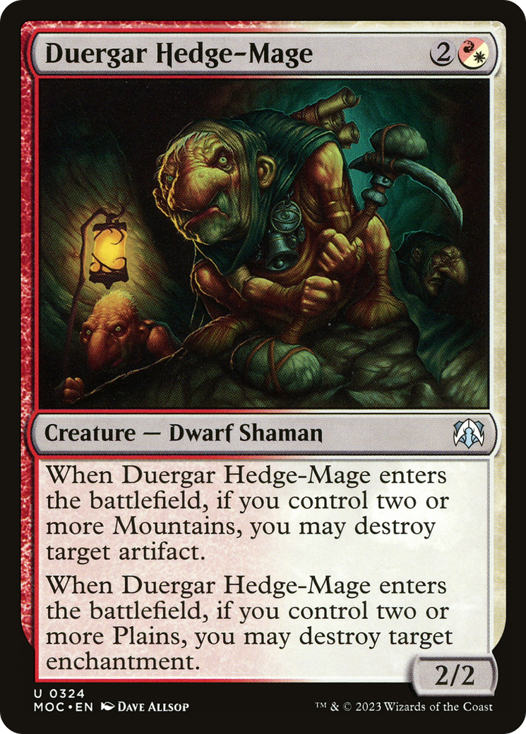Image of Duergar Hedge-Mage (MOC-324) - March of the Machine Commander