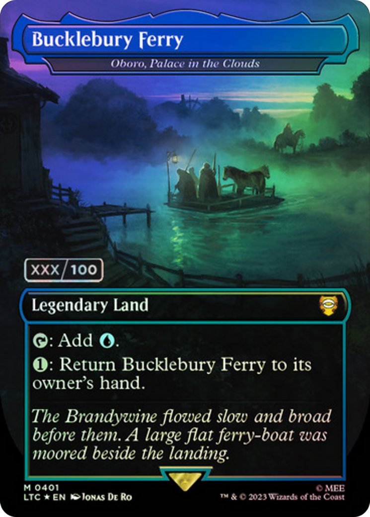 Image of Bucklebury Ferry - Oboro, Palace in the Clouds (Serial Numbered) (LTC-401) - Tales of Middle-earth Commander / Bucklebury Ferry (Borderless) Foil
