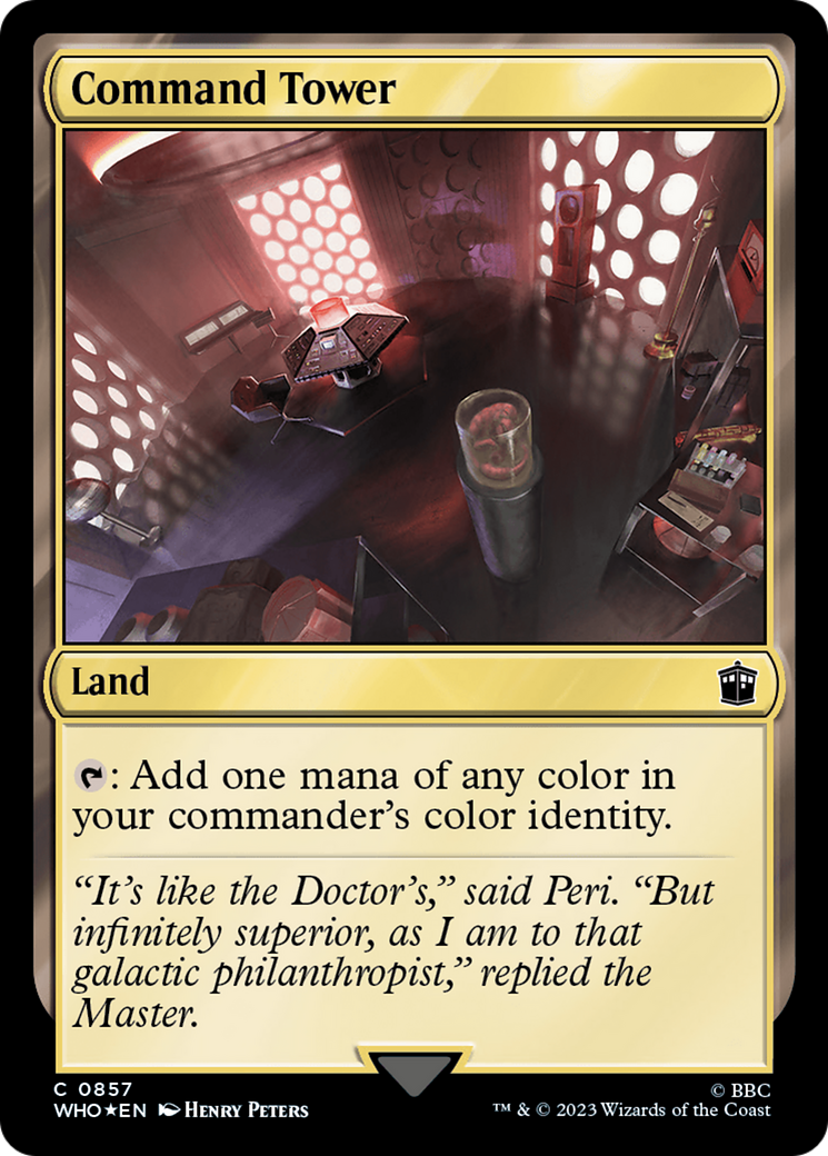 Image of Command Tower (0857) (Surge Foil) (WHO-857) - Doctor Who Foil