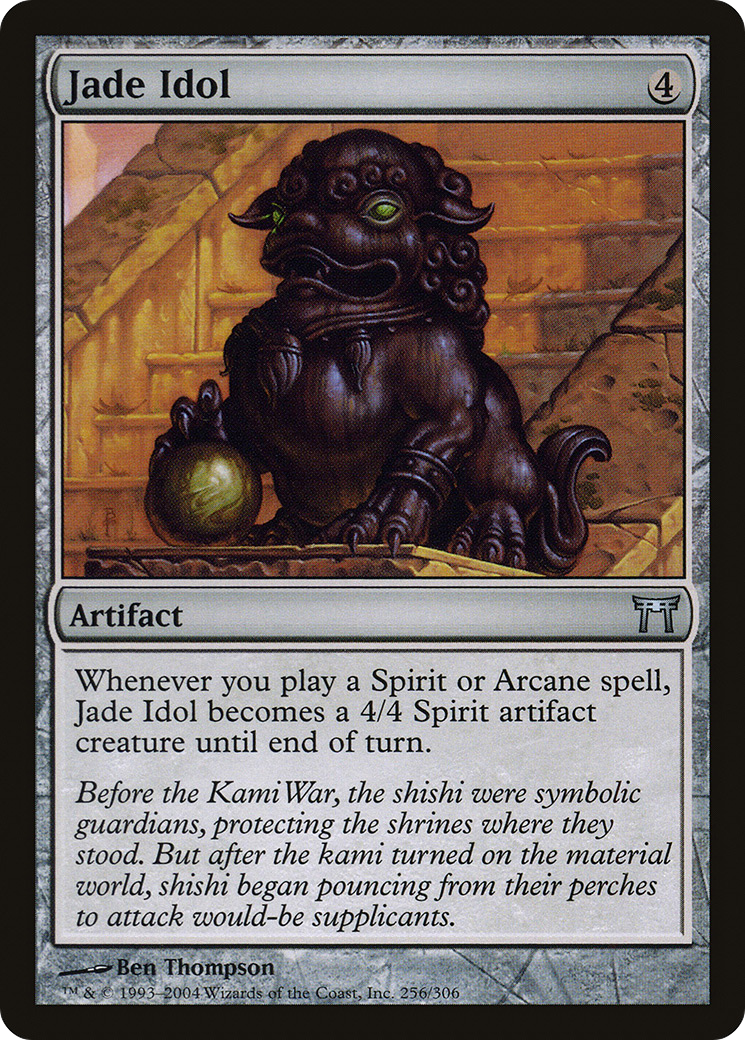 Image of Jade Idol (CHK-256) - Champions of Kamigawa Foil