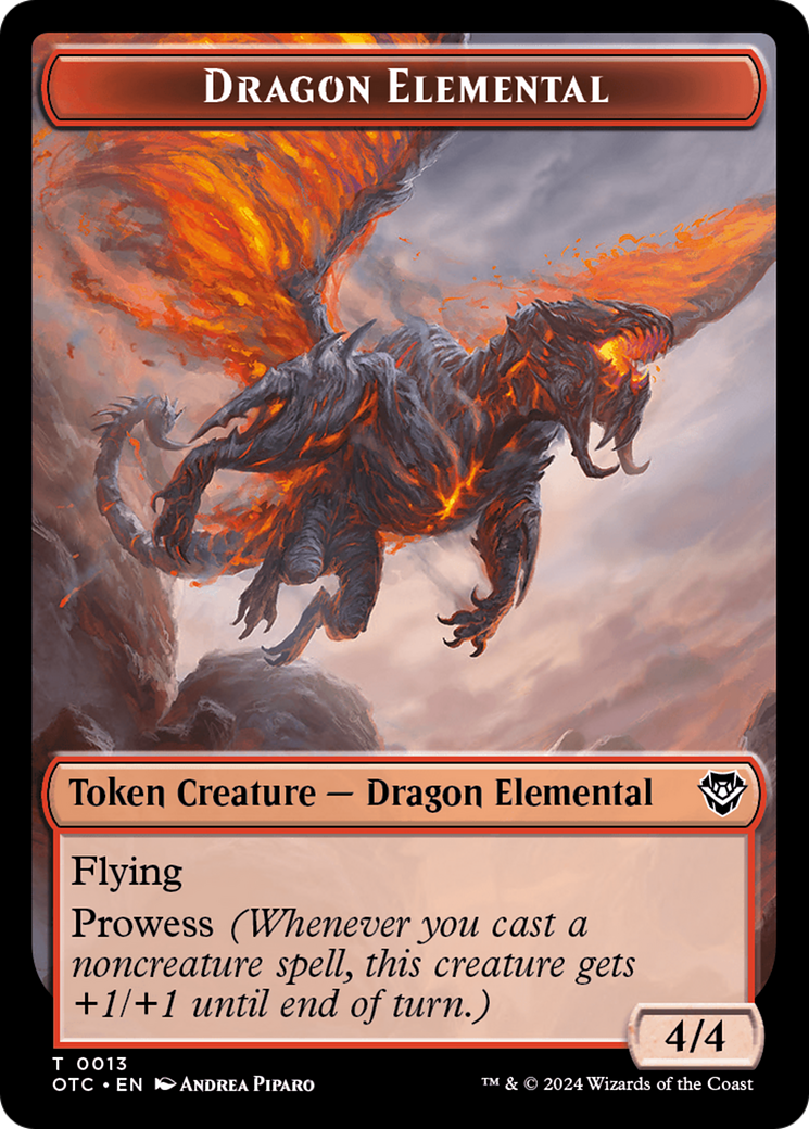 Image of Dragon Elemental (TOTC-013) - Outlaws of Thunder Junction Commander Tokens