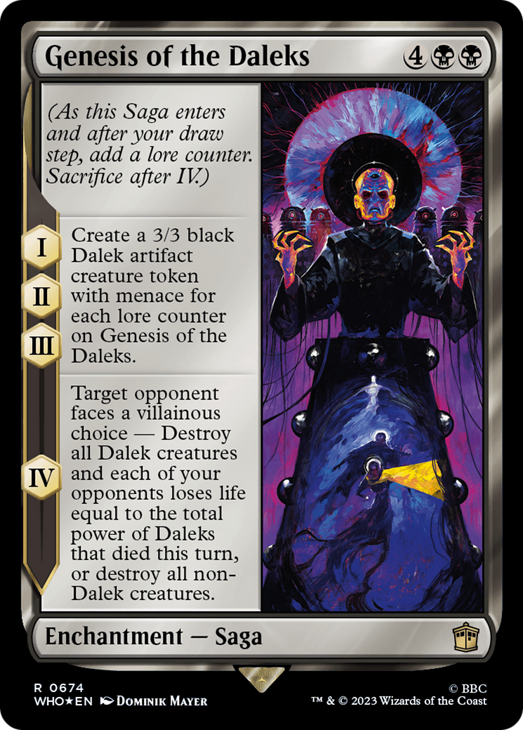 Image of Genesis of the Daleks (Surge Foil) (WHO-674) - Doctor Who Foil