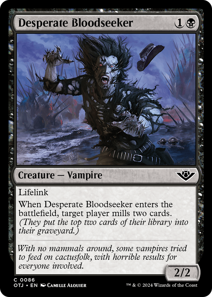 Image of Desperate Bloodseeker (OTJ-086) - Outlaws of Thunder Junction Foil
