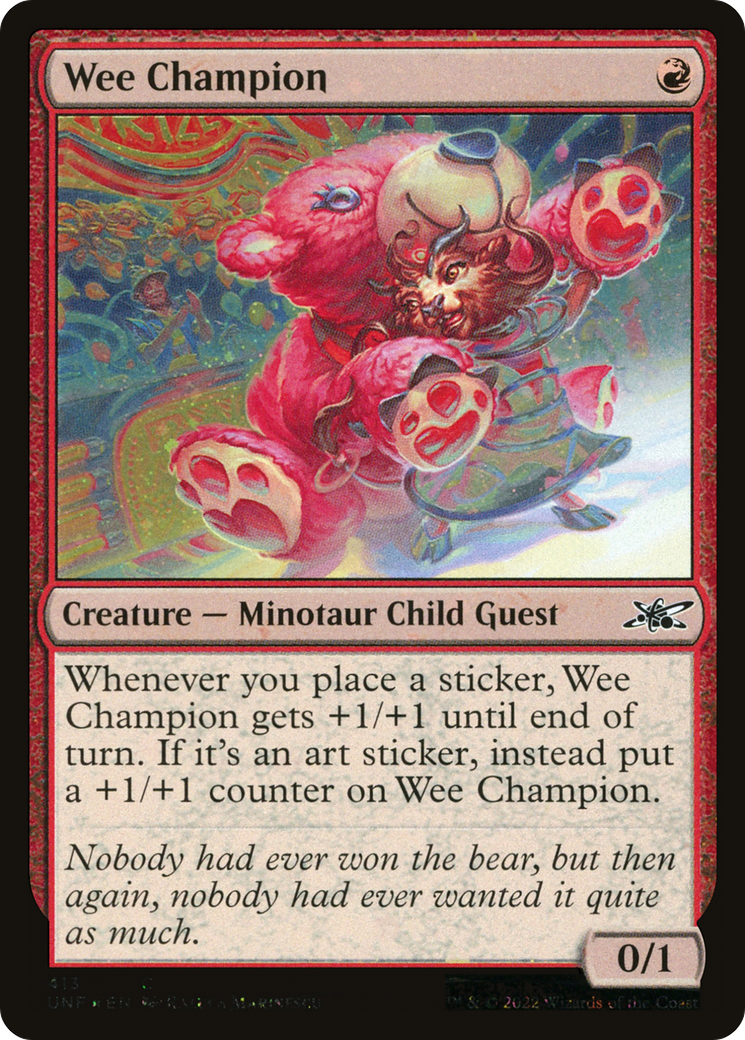 Image of Wee Champion (Galaxy Foil) (UNF-413) - Unfinity Foil