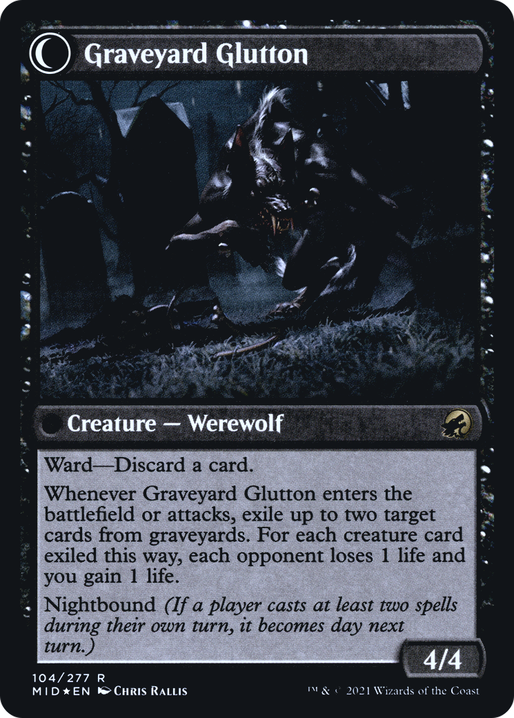 Image of Graveyard Trespasser (PRE-104) - Innistrad: Midnight Hunt Promos: (Double Faced Transform) Foil