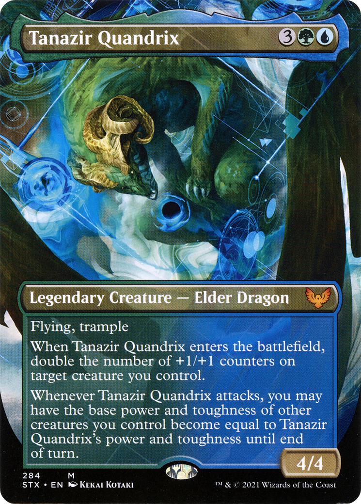 Image of Tanazir Quandrix (Borderless) (STX-284) - Strixhaven: School of Mages (Borderless) Foil