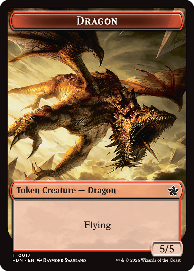 Image of Dragon (TFDN-017) - Foundations Tokens Foil