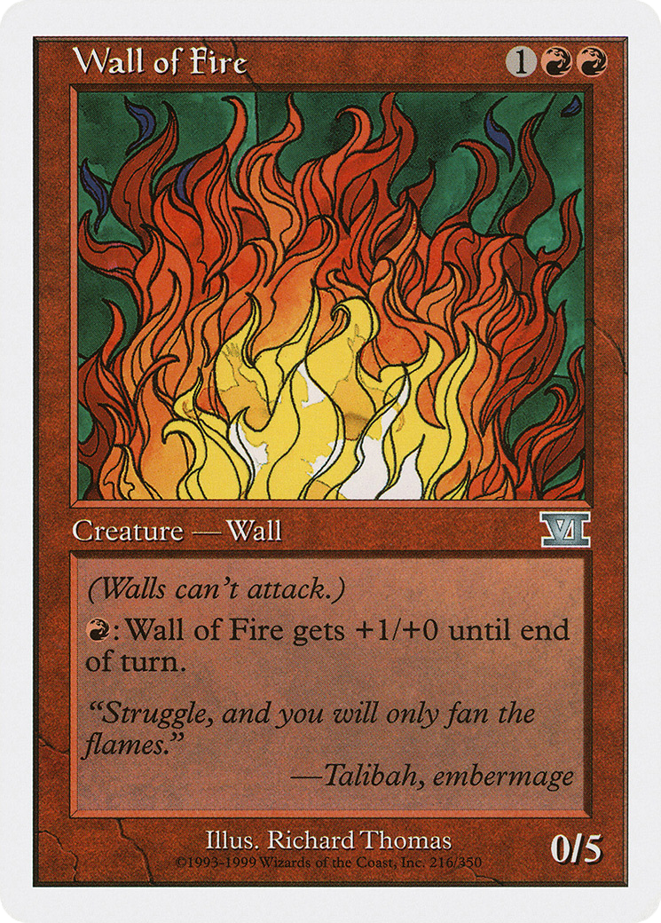 Image of Wall of Fire (6ED-216) - Classic Sixth Edition