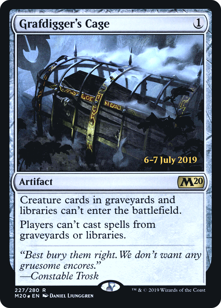 Image of Grafdigger's Cage (PRE-227S) - Core Set 2020 Promos Foil