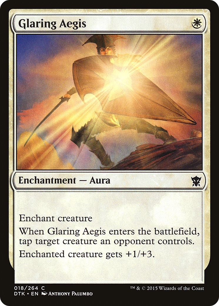 Image of Glaring Aegis (DTK-018) - Dragons of Tarkir Foil