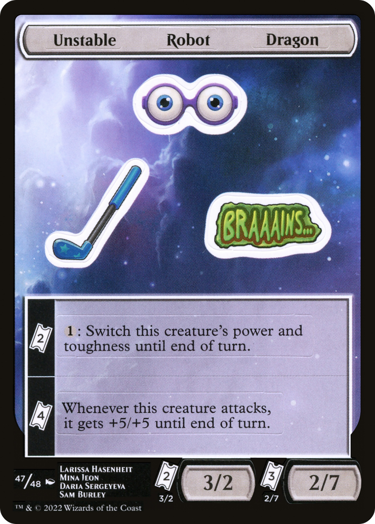 Image of Unstable Robot Dragon (UNF-047) - Unfinity Sticker Sheets