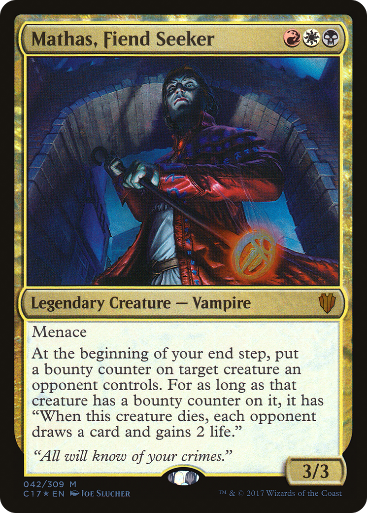 Image of Mathas, Fiend Seeker (C17-042) - Commander 2017 Foil
